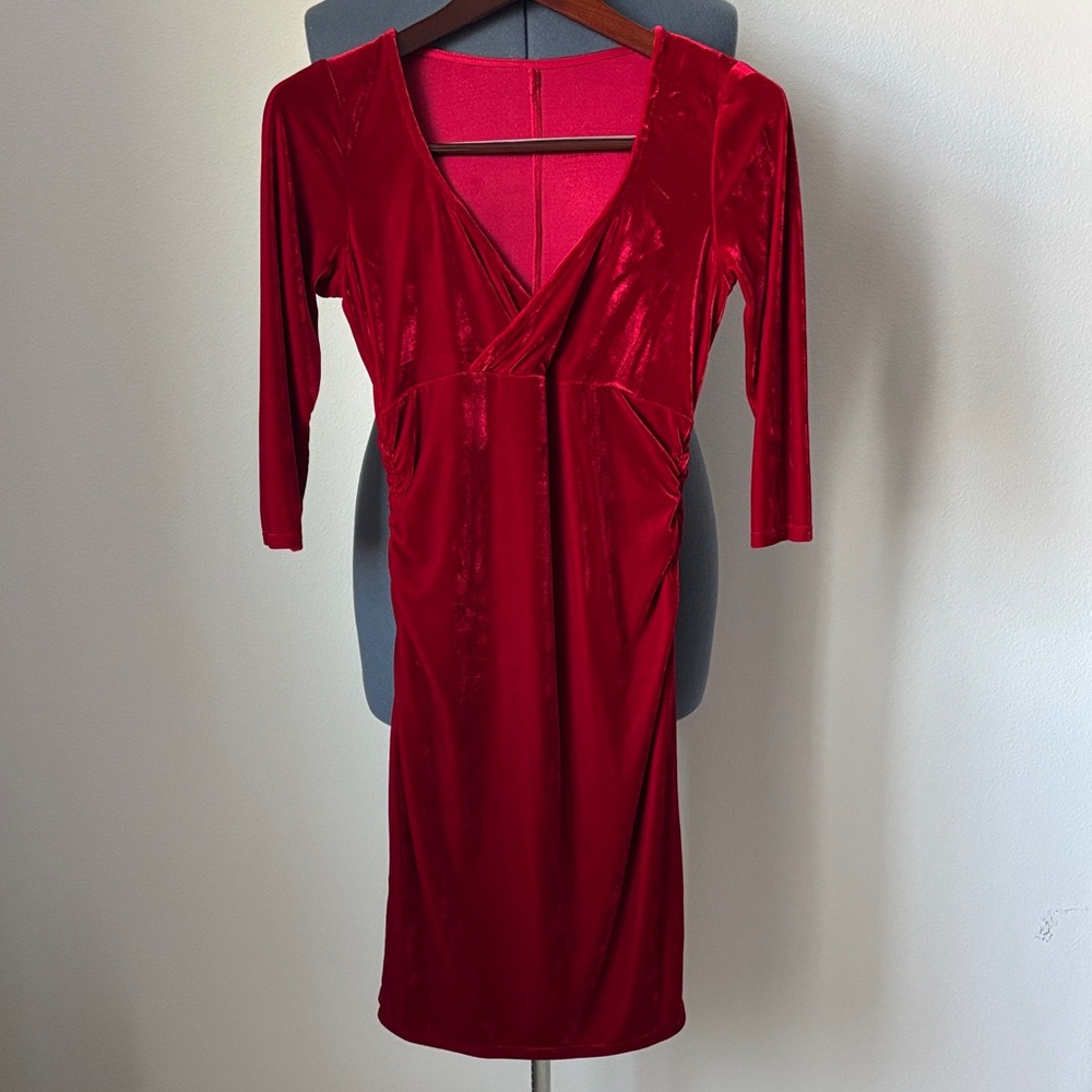Bettie Page Red Long Sleeve Dress